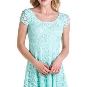 Mint Green Lace Mini Cocktail Dress NWT